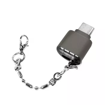 USB-C uz microSD karšu lasītājs kā atslēgu piekariņš