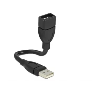 USB kabelis DeLOCK 15cm USB 2.0 USB A melns