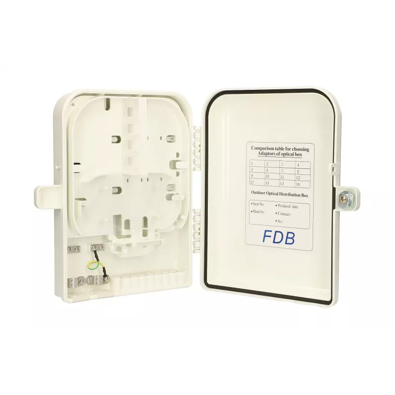 Fiber optic distribution box Extralink Edith 16 core pelēka ABS