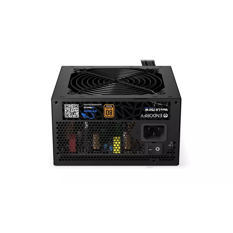 Barošanas bloks ENDORFY Vero L6 750 W, 24-pin ATX, 80 PLUS Bronze, 120 mm ventilators, melns