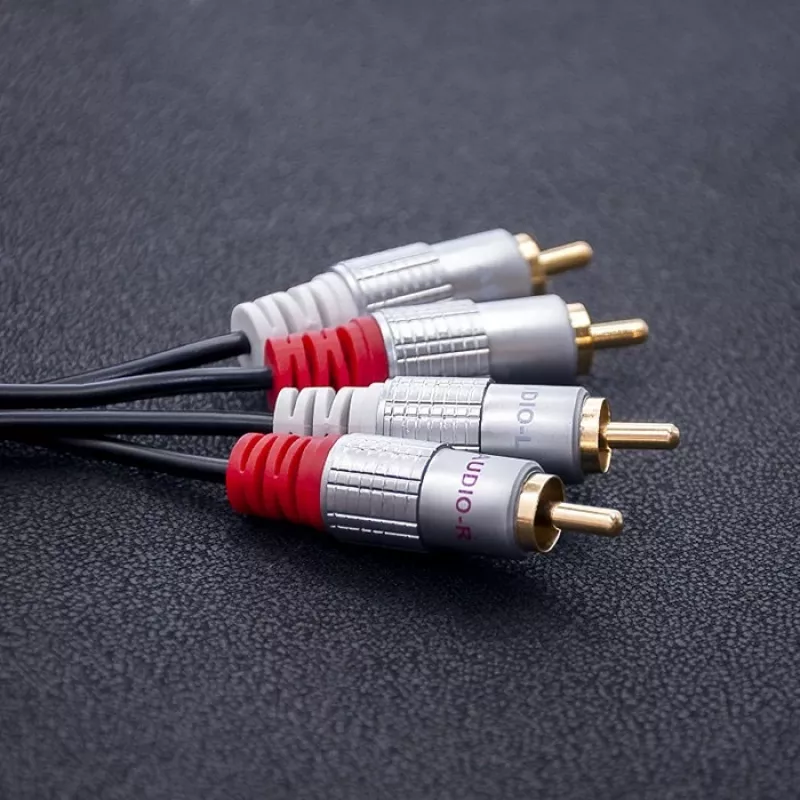 Audio kabelis Qoltec 52337 2 m 2 x RCA melns