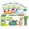 Mitrā kaķu barība Animal island Everyday — liellopu gaļas, vistas, tītara un balto zivju filejas buljonā, 40 x 85 g paciņas