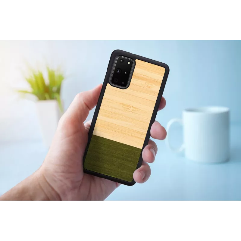 Telefona maciņš Man and Wood Samsung Galaxy S20+ — bambuss, meža melns
