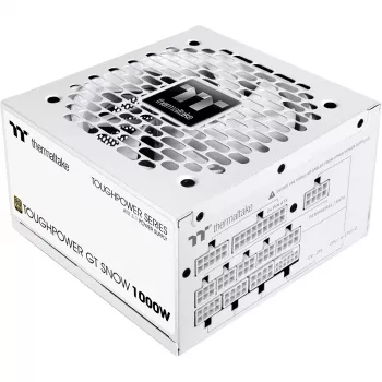 Barošanas bloks PSU THERMALTAKE Toughpower GT Snow 1000W ATX 24-pin, 80 PLUS Gold, balts, 120mm ventilators