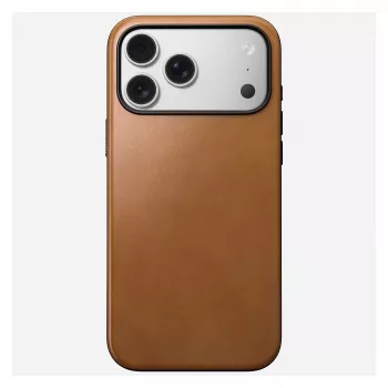 Mobilā tālruņa maciņš Nomad Modern Leather Case Cover iPhone 17 Pro Max, 17,5 cm (6,9 collas), iedeguma krāsa, āda + PC/TPU