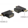 Kabeļa dzimuma mainītājs HDMI-C HDMI-D HDMI-A DeLOCK 65446