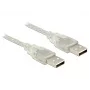 USB kabelis DeLOCK 83889 USB 2.0 2 m Caurspīdīgs
