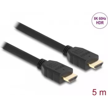 DeLOCK High Speed HDMI kabelis 48 Gbps 8K 60 Hz melns 5 m