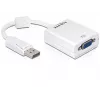 Video kabeļa adapteris DeLOCK 61766 0,125 m VGA DisplayPort balts