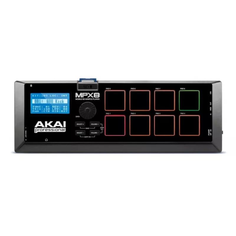 DJ kontrolieris Akai MPX8 melns 3,5 mm austiņu savienojums 5 V 1 A