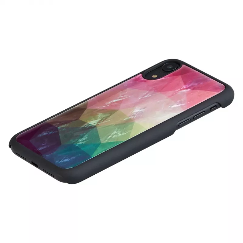 viedtālruņa maciņš iKins iPhone XR — water flower design, Melns