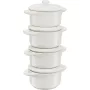 Staub Mini Cocotte Set 4-piece Round, Keramik, Ivory-Balts (1009383)