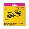Seriālais kabelis DeLOCK 63950 USB 2.0 Type-A 2 x RS-232 DB9 Melns 0,6 m