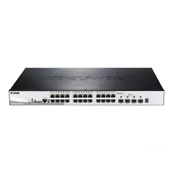D-Link DGS-1510-28XMP pārvaldīts L2/L3 Gigabit Ethernet (10/100/1000) Power over Ethernet (PoE) Melns, Pelēks