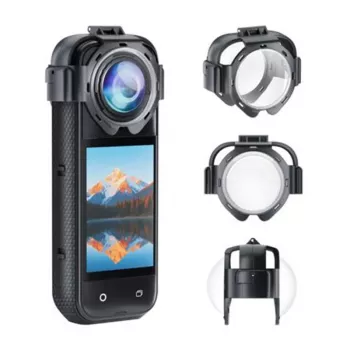 Puluz PU750T objektīva vāciņi Insta360 X5 — uzspiežamie aizsargvāciņu komplekts