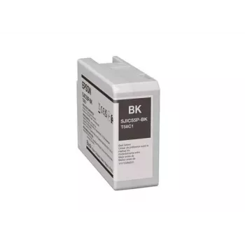 Tintes kasetne Epson SJIC55 (BK) priekš ColorWorks CW-D6500/D6000 — Melna