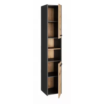 Topeshop S30 ANTRACYT/ARTISAN vannas istabas uzglabāšanas skapis