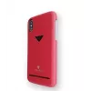 VixFox kartes slota aizmugures apvalks iPhone X/XS — rubīnsarkans, aizmugures vāciņš ar integrētu karšu kabatiņu