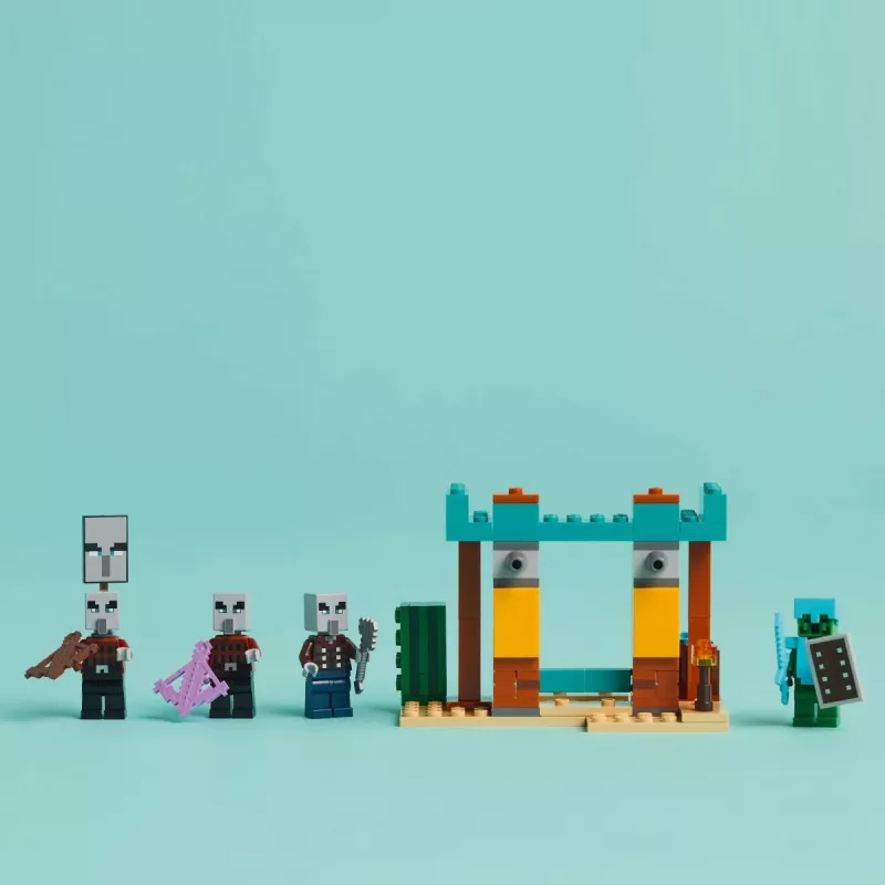 LEGO būvkomplekts The Illager Desert Patrol 21267 – Minecraft spēļu komplekts, 105 detaļas, 4 minifigūras, 80×60×110 mm