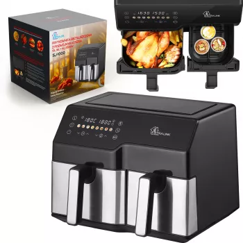 Extralink Home gaisa fritēze SJ-1000 10L EU, (6L+4L) 2500W