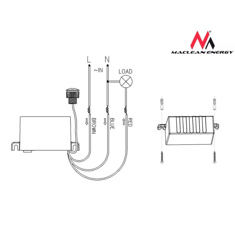 Maclean MCE34 ārējais krēslas sensors, 2000 W