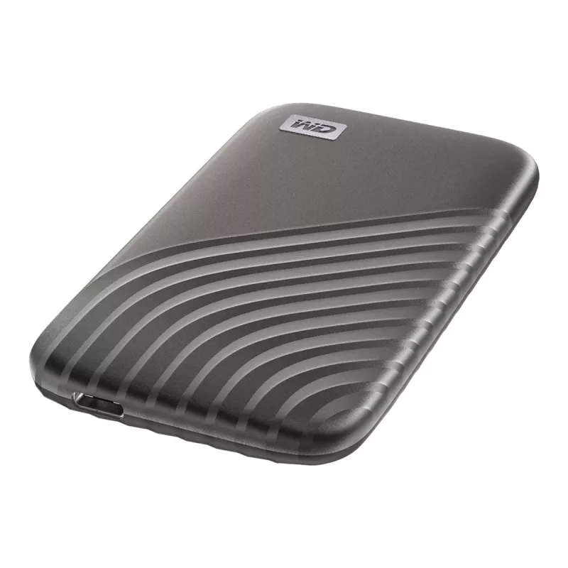 WD My Passport SSD WDBAGF0020BGY - SSD - verschlüsselt - 2TB - extern (tragbar) - USB 3,2 Gen 2 (USB-C Steckverbinder) - 256-Bit-AES - Space-grau (WDB