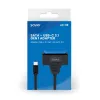SAVIO SATA uz USB-C saskarnes kabelis AK-69, SATA sieviešu uz USB-C vīriešu, USB 3.2 Gen 1 (5 Gbit/s), 0,25 m, melns
