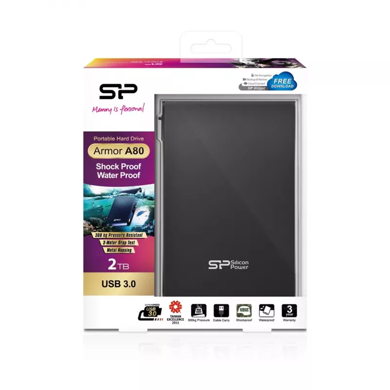 Silicon Power Armor A80 2TB ārējais cietais disks