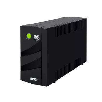 Nepārtrauktās barošanas avots EVER DUO 350 AVR, līnijinteraktīvais torņa UPS, 0,35 kVA (245 W), 2x C13 kontaktligzdas, 12 V 5 Ah VRLA akumulators
