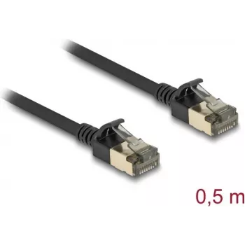 Tīkla kabelis DeLOCK RJ45 Cat.8.1 0,5 m Melns