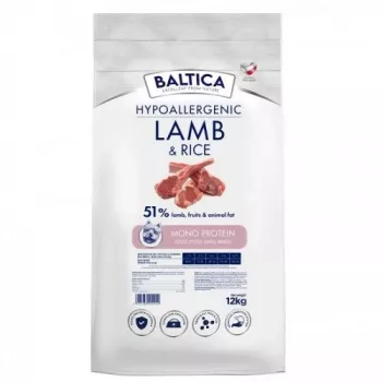 BALTICA Nutraceutic Hypoallergenic S ar jēra gaļu un rīsiem - sausā suņu barība - 12kg