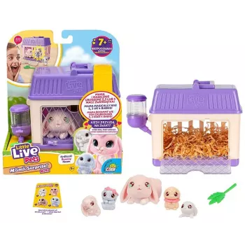 Interaktīva rotaļlieta Cobi Little Live Pets Mama Surprise Mini Bunny MO-26625, maza interaktīva figūriņa