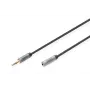 Digitus Audio Extension kabelis 3.5mm jack to 3.5mm socket 1.8m Melns