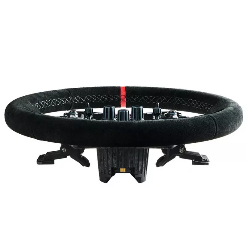 Asetek SimSports stūres aploces, padziļināta, 340 mm - melna, zamšāda