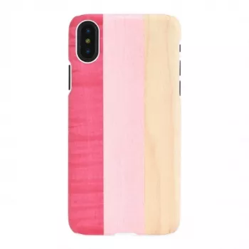 Viedtālruņa maciņš man and wood iPhone X/XS — rozā pīrāga balts