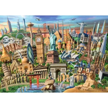 Puzzle world landmarks (1000 gabali)