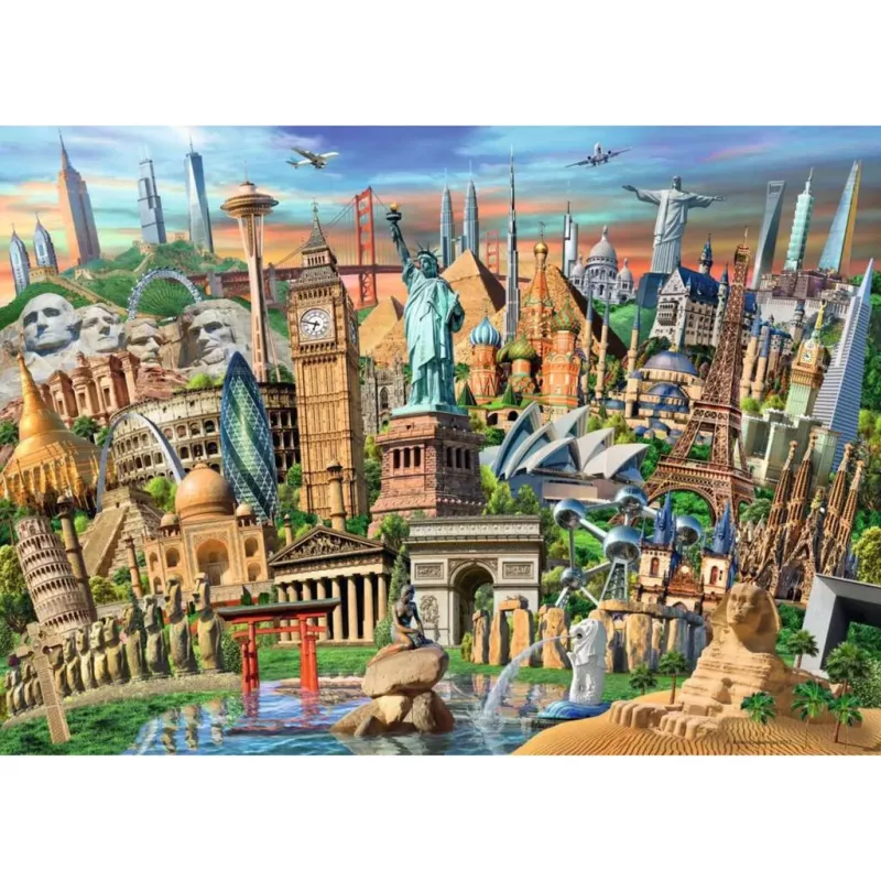 Puzzle world landmarks (1000 gabali)