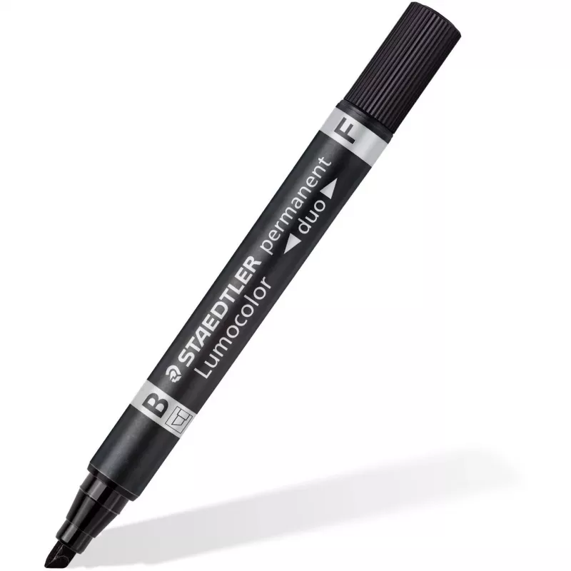 Pastāvīgais marķieris Staedtler Lumocolor permanent duo 348 B melns 1 gab.