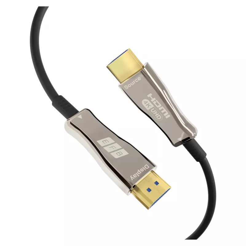 EFB Elektronik HDMI šķiedru optikas kabelis AOC Active 4K60Hz melns - Digitālais/Video/Displejs - 50 m (HDMI-20-00010)