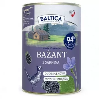 BALTICA regional flavours Fazāns ar brieža gaļu - mitrā suņu barība - 400g