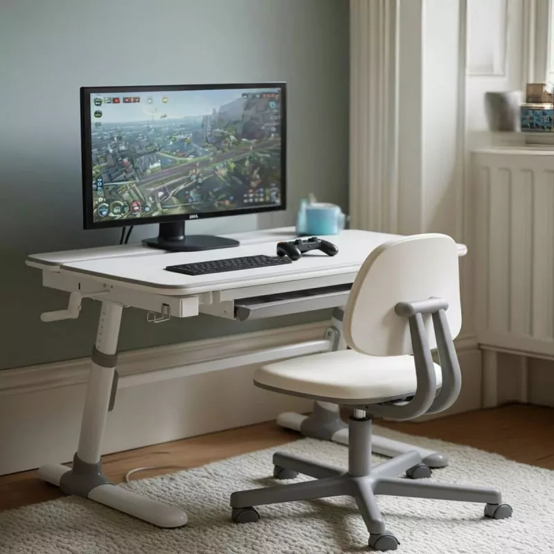Ergo Office bērnu ergonomiskais regulējama augstuma galds, pelēks, maks. 100 kg, ER-417 2gz