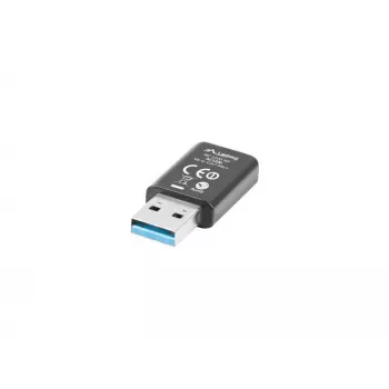 Bezvadu USB tīkla adapteris LANBERG NC-1200-WI, WLAN USB 2.0, 2x iekšējās antenas 2 dBi, līdz 5000 Mbit/s