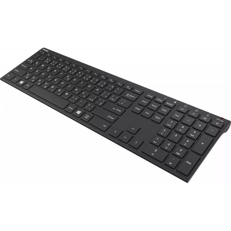 Bezvadu tastatūra YENKEE YKB 2000 CSBK — plāns kompakts dizains, bezvadu savienojums