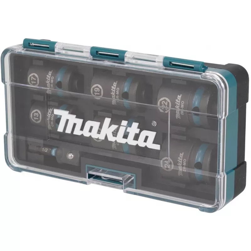 Makita E-16592 triecienuzgriežņu komplekts Impact socket set Melns, Teal
