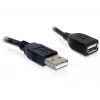 USB 2.0 pagarinātāja kabelis DeLOCK 82457 0,15 m melns