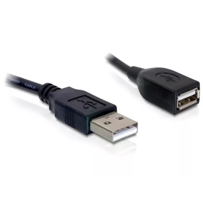 USB 2.0 pagarinātāja kabelis DeLOCK 82457 0,15 m melns