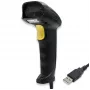 Qoltec 1D lāzera svītrkodu lasītājs | USB | Melns