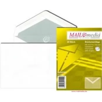MAILmedia C6 aploksne 114x162 mm balta, līmējama, bez lodziņa, 72 g/m²