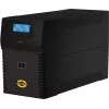ORVALDI ID2K0CH Line-Interactive 2 kVA / 1200 W bezpārtraukuma barošanas avots, 24 V, 9 Ah akumulatori, LCD, USB, kompakts melns