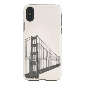 Telefona maciņš man and wood iPhone X/XS, rokas tilta dizains, melns